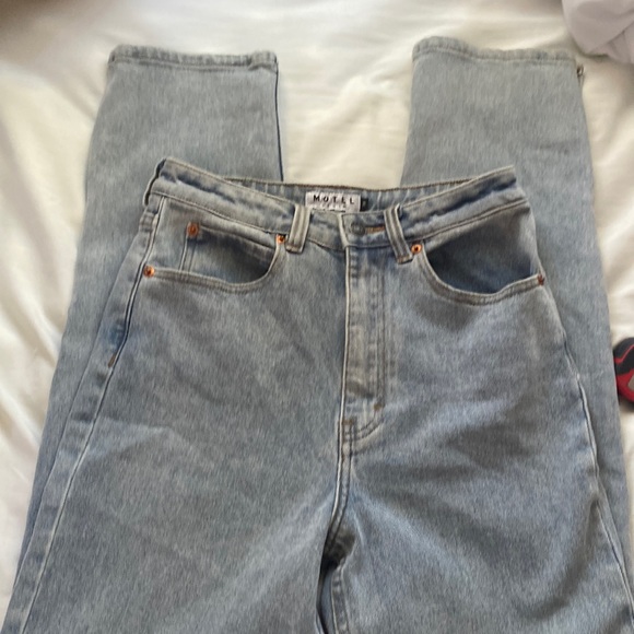 Motel Rocks Jeans Motel Rocks Jeans High Waist Wide Leg Split Hem Medium Poshmark